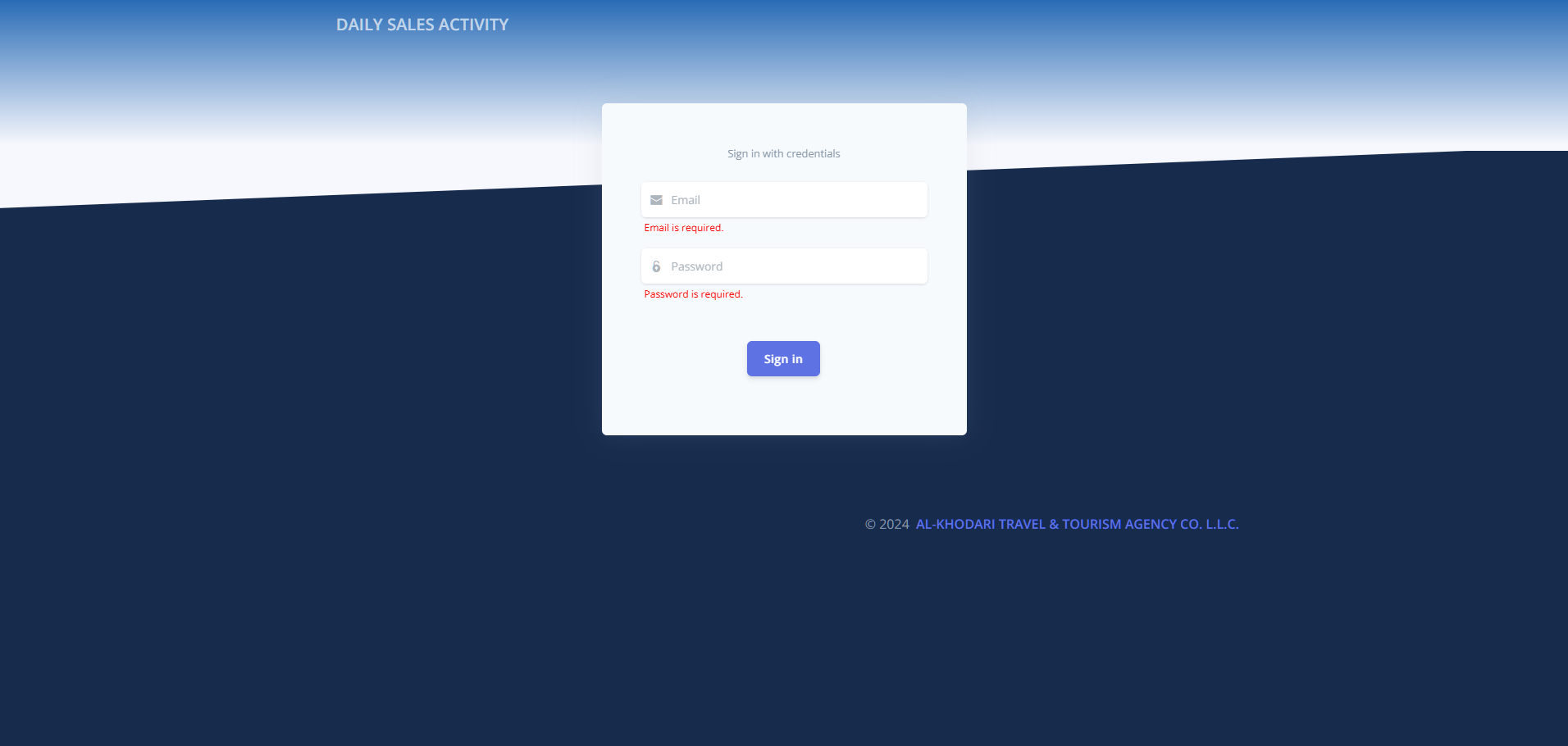 Daily Sales Activity